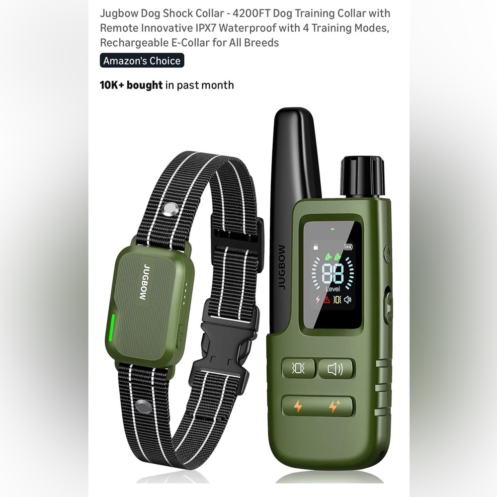 Green Dog Training Collar with Remote
